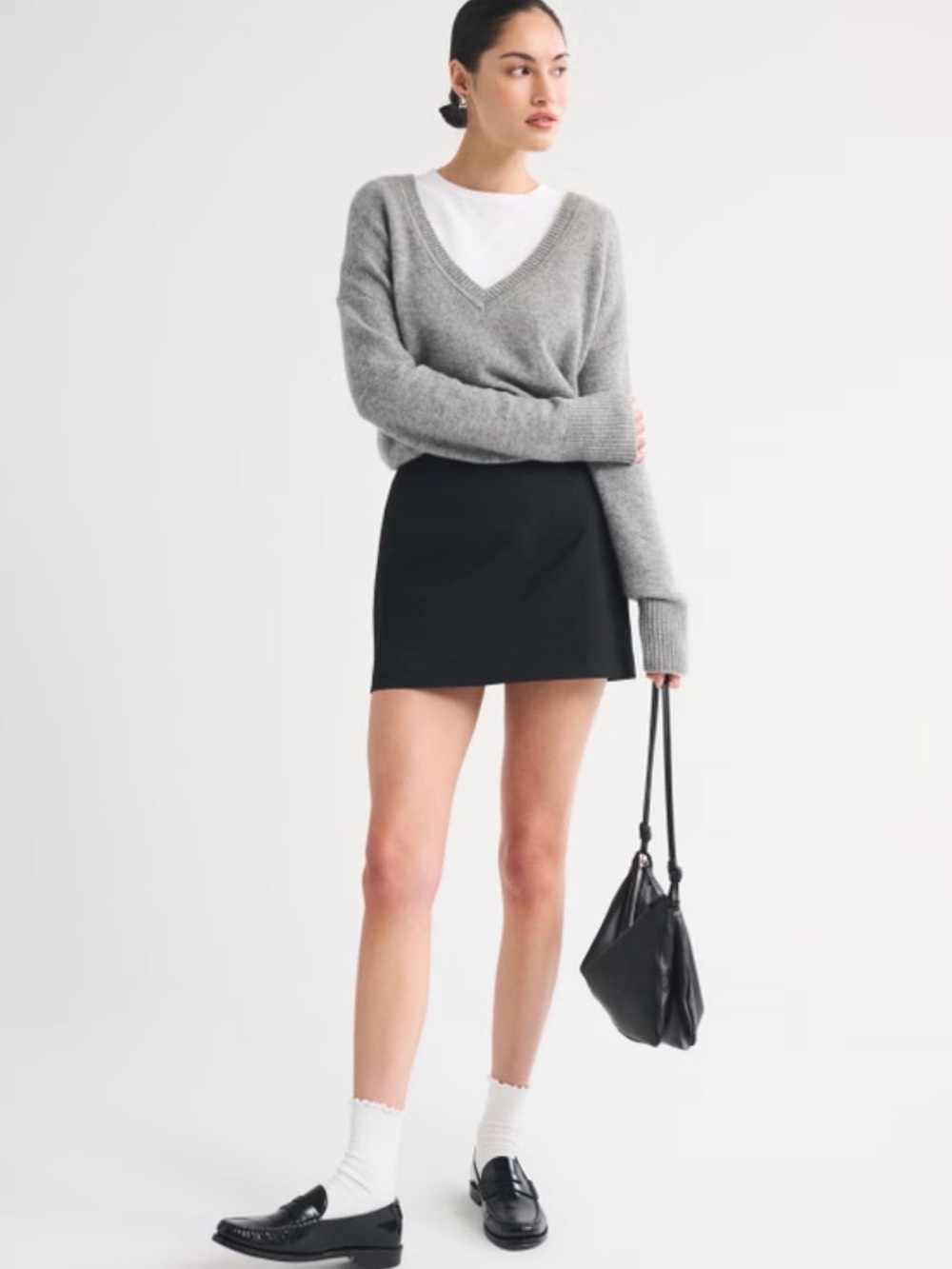 Abercrombie & fitch Scarlett mid rise mini skirt black size Medium